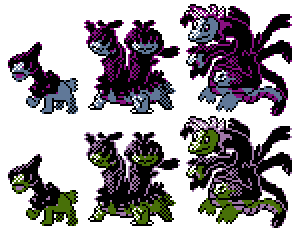 Deino Zweilous Hydreigon GSC Sprites