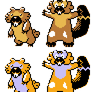 Bidoof Bibarel GSC Sprites