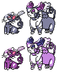 Glameow Purugly GSC Sprites