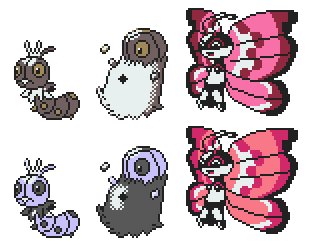 Scatterbug Spewpa Vivillon GSC Sprites