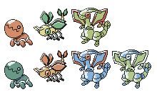 Trapinch Vibrava Flygon GSC Sprites