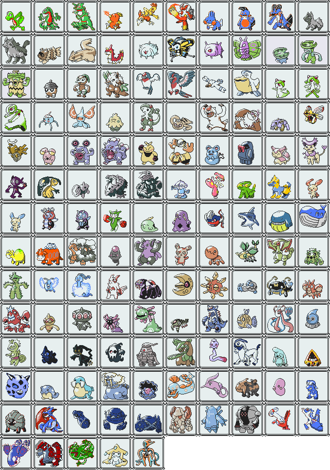 Hoenn Dex GSC Sprites Normal Colours by on DeviantArt