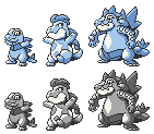 Totodile Croconaw Feraligatr RGB Sprites