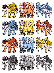 Raikou Entei Suicune RGB Sprites