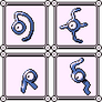 Unown Dex RGB Sprites Shiny Colours