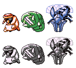 Grubbin Charjabug Vikavolt RGB Sprites