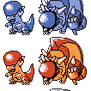 Cranidos Rampardos RGB Sprites