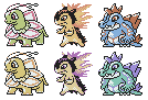 Baby Meganium Typhlosion Feraligatr GSC Sprites