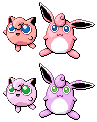 Jigglypuff Wigglytuff Pixel-overs