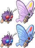 Venonat Venomoth Pixel-overs