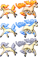 Ponyta Rapidash Pixel-overs