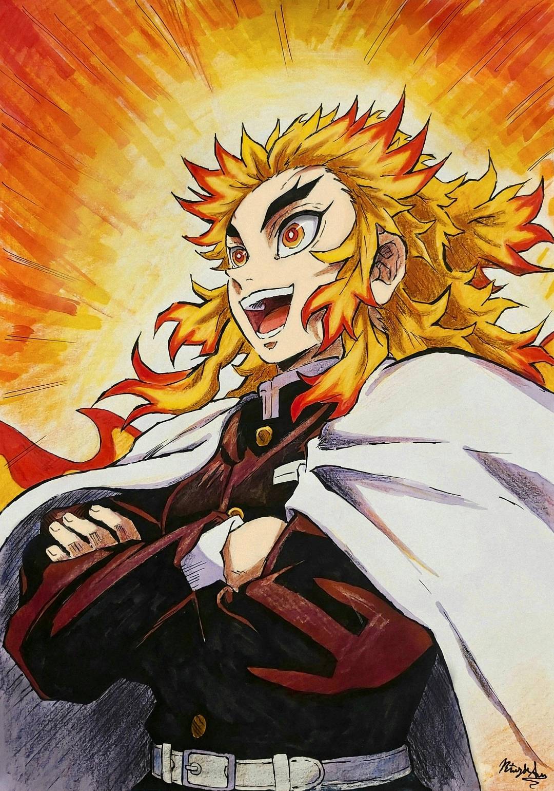 Demon slayer: Rengoku Kyojuro by kingk2004 on DeviantArt