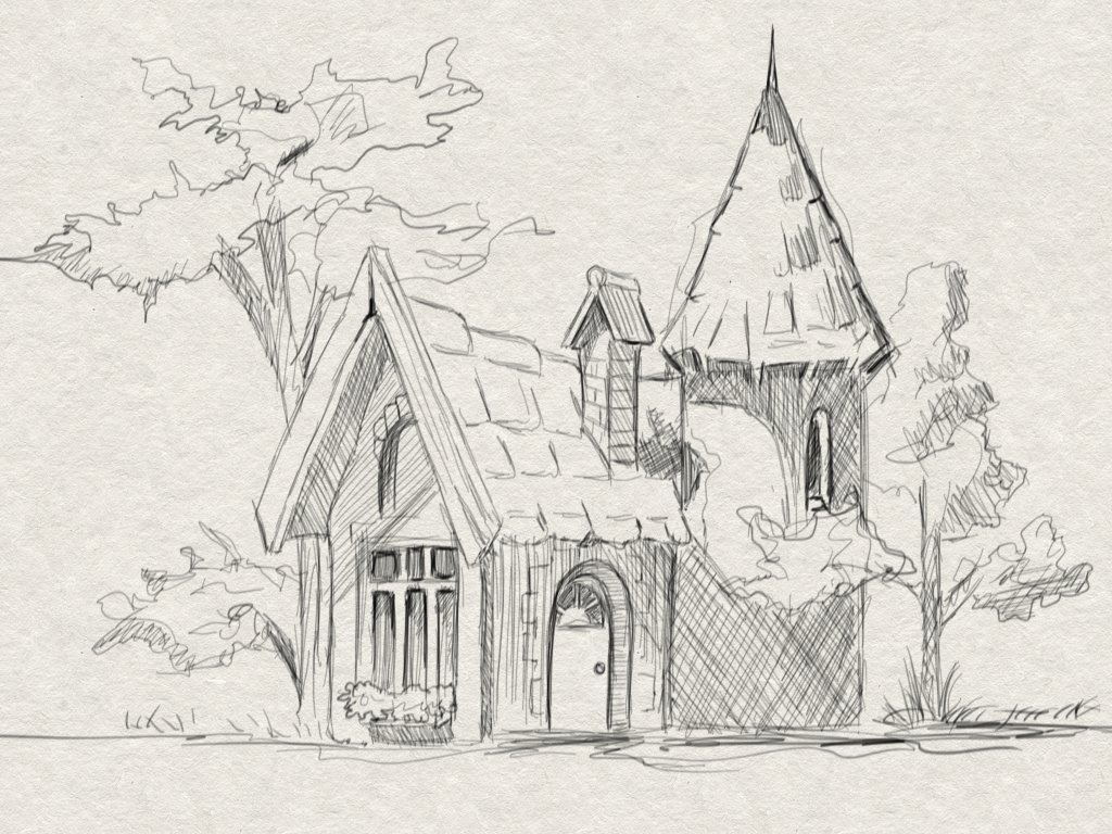easy house drawing sketch