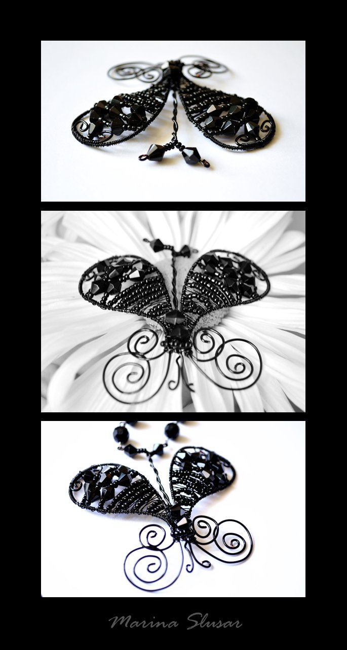 Black Paisley Butterfly