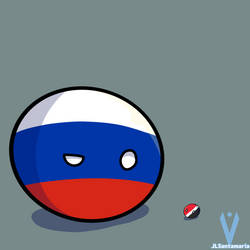Countryballs/ Rusia observa a Sealand