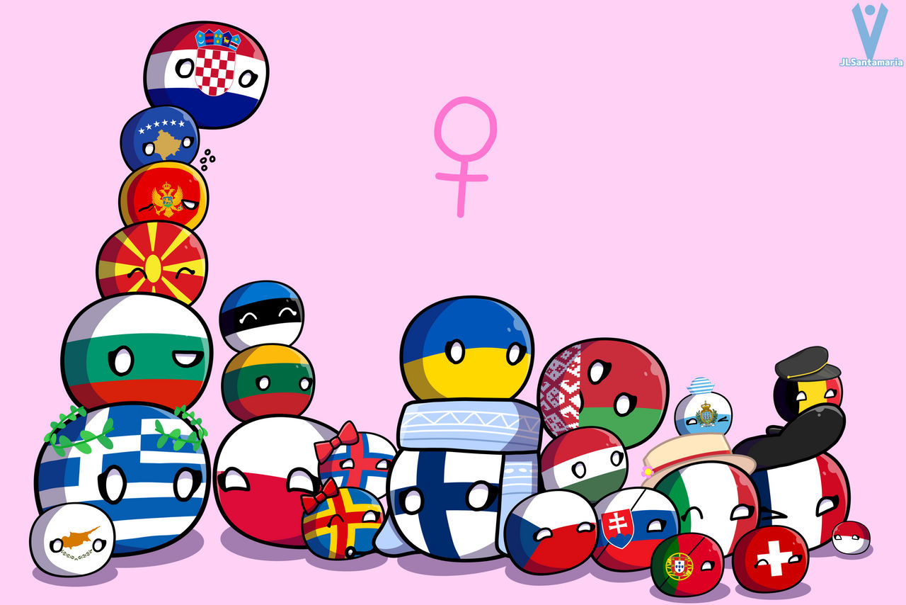 Countryballs/ mujeres europeas by Jose11santamari on DeviantArt