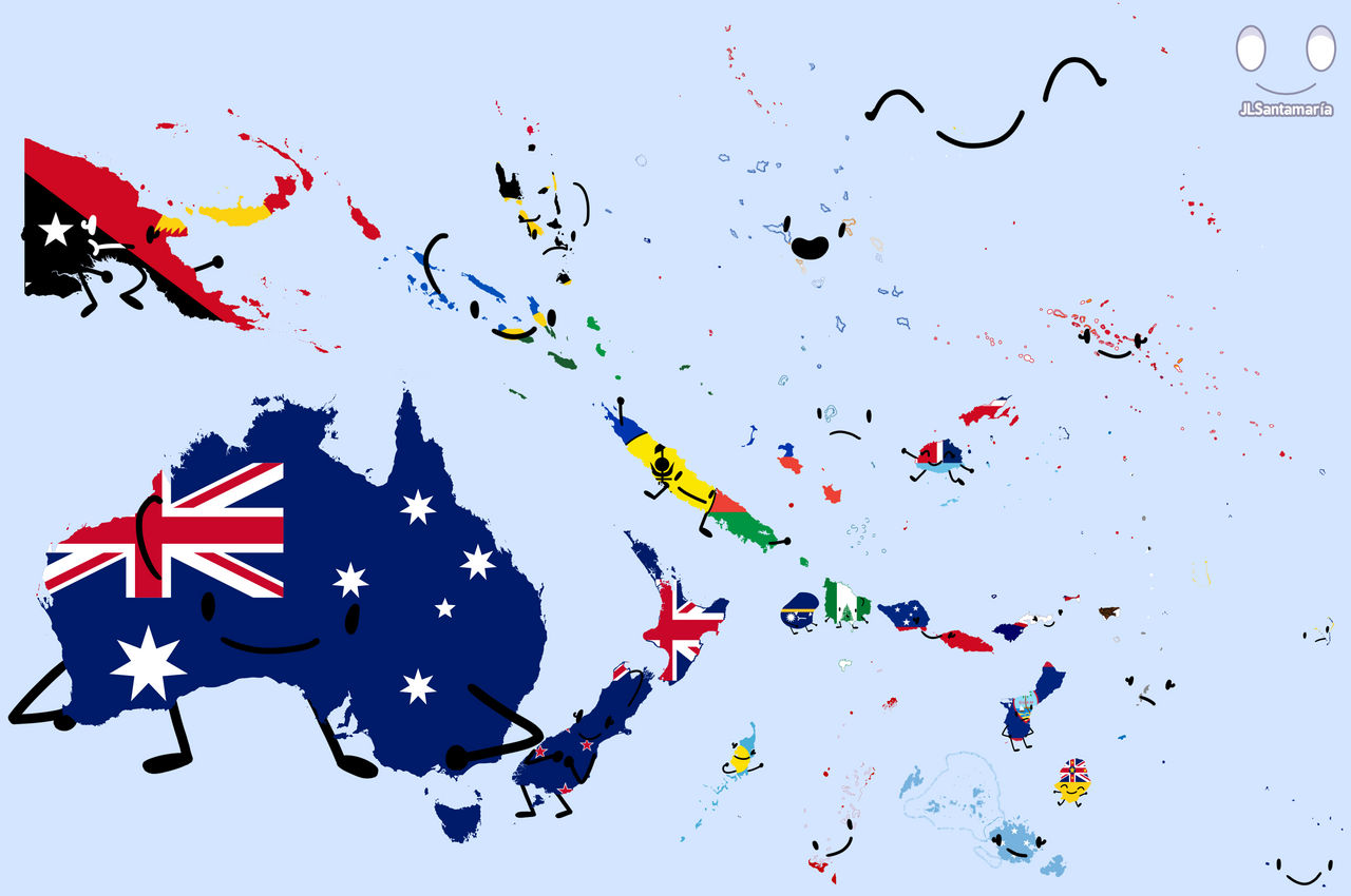 Flag map/ Oceania by Jose11santamari on DeviantArt