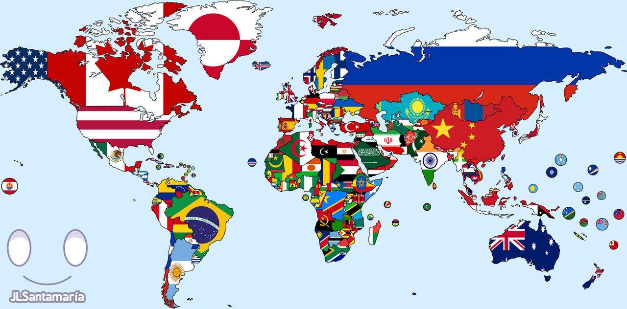 Flags maps/ mapa del mundo by Jose11santamari on DeviantArt