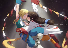 FFIX: Zidane and Garnet (Greatest Showman ref)