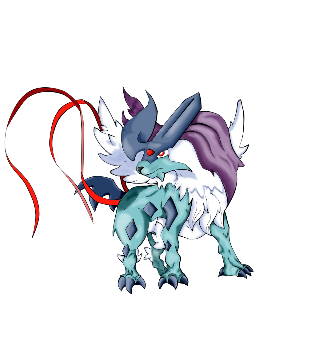 Suicune+Mega Absol Colored by light-rocket on DeviantArt