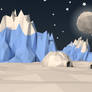 low poly scene 3 - north pole