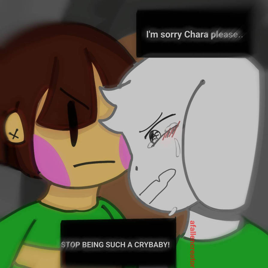 Asriel and Chara crybaby by Afallencreator on DeviantArt