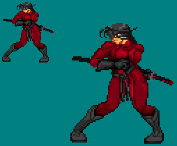 Sprite Work - Pulp Character Idea: Scarlet Blade