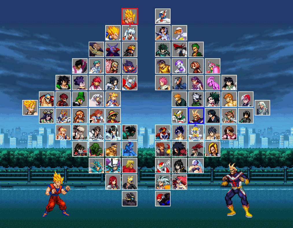 Sprite Stuff Fake Anime Crossover Fighting Game by SXGodzilla on