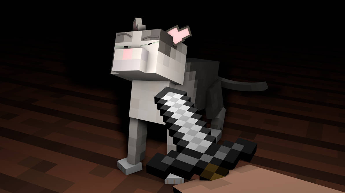 Minecraft knife cat by Flowerscow on DeviantArt