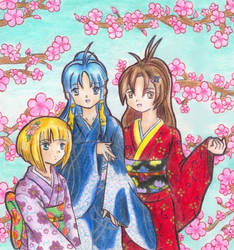 Golden Sun - Kimono girls