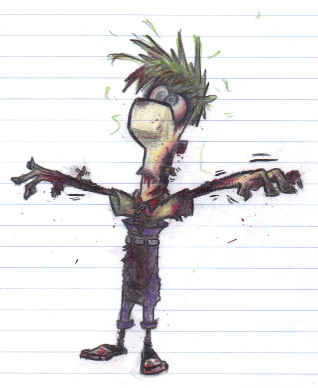 Zombie Ferb colored