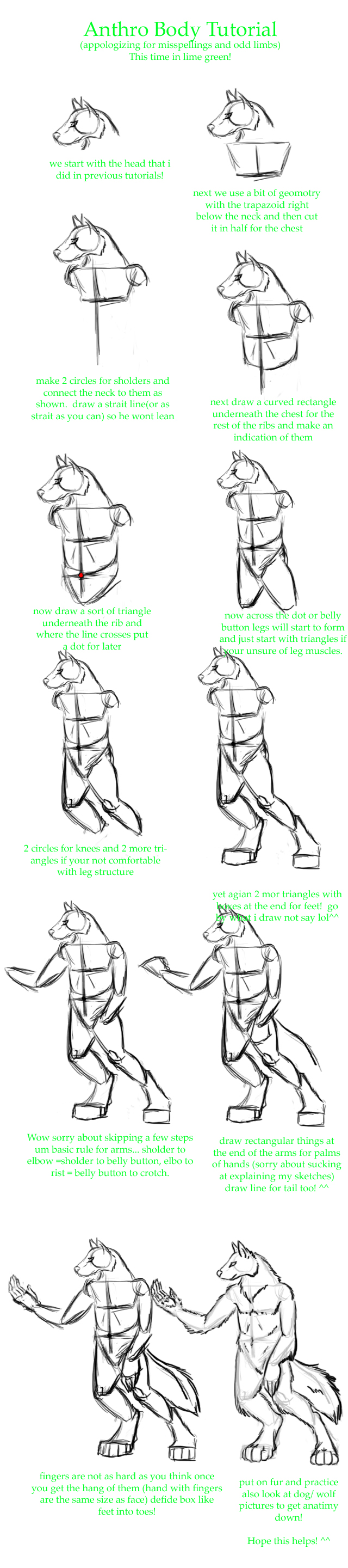 how to draw anthro wolf furry