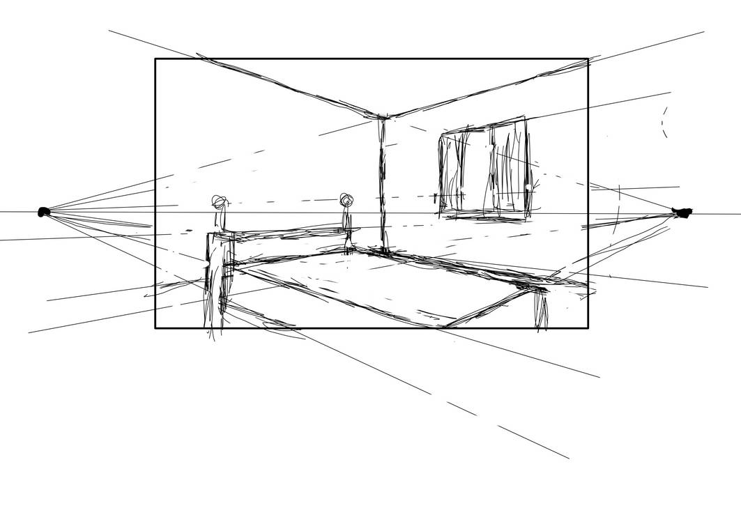 My attempt to make 2 point perspective room by aimeadie on DeviantArt