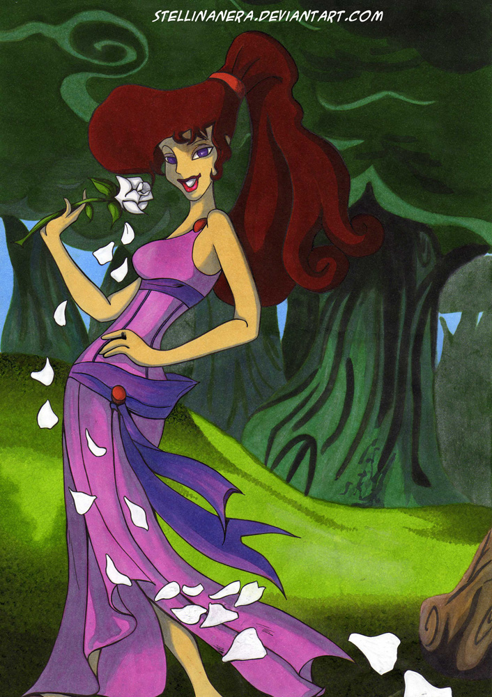 Megara and the flower