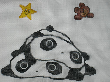 panda who coddle cross stitch