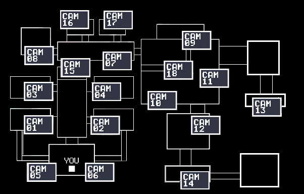 FNAF 2 map REMADE (added more rooms) by HypeAnimationsMC on DeviantArt