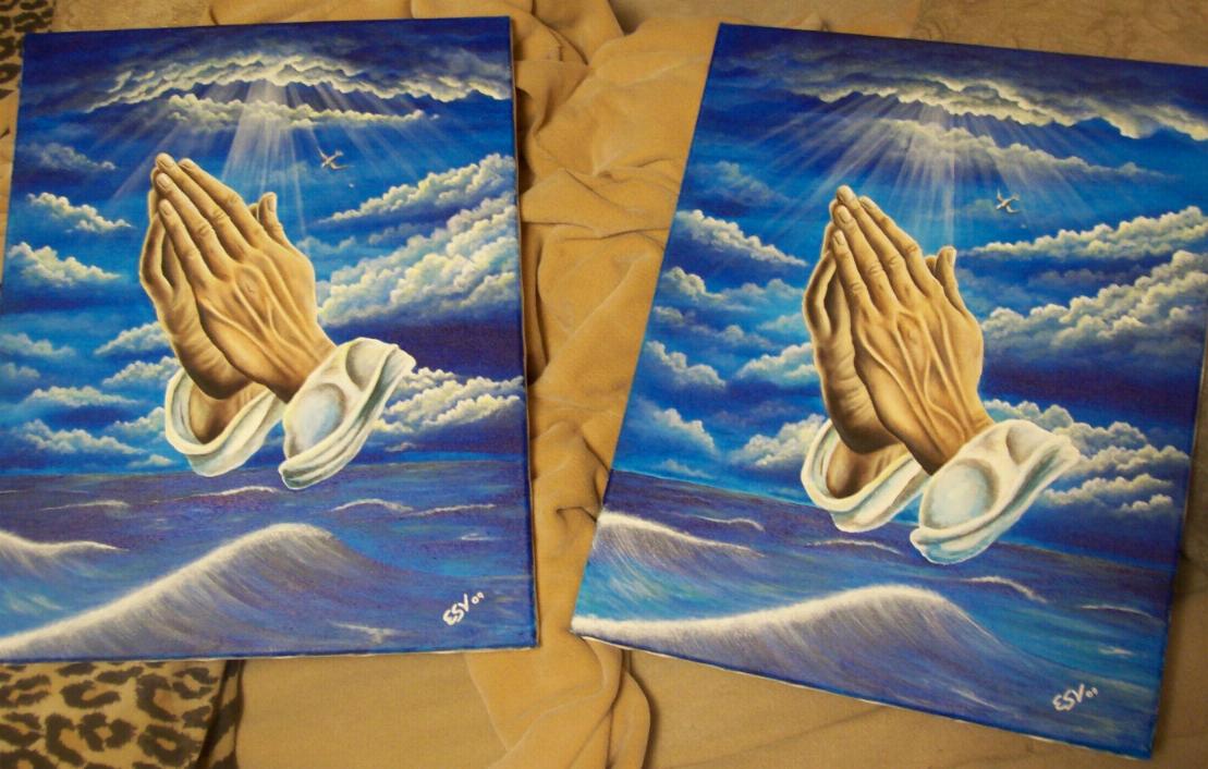 painted praying hands 2