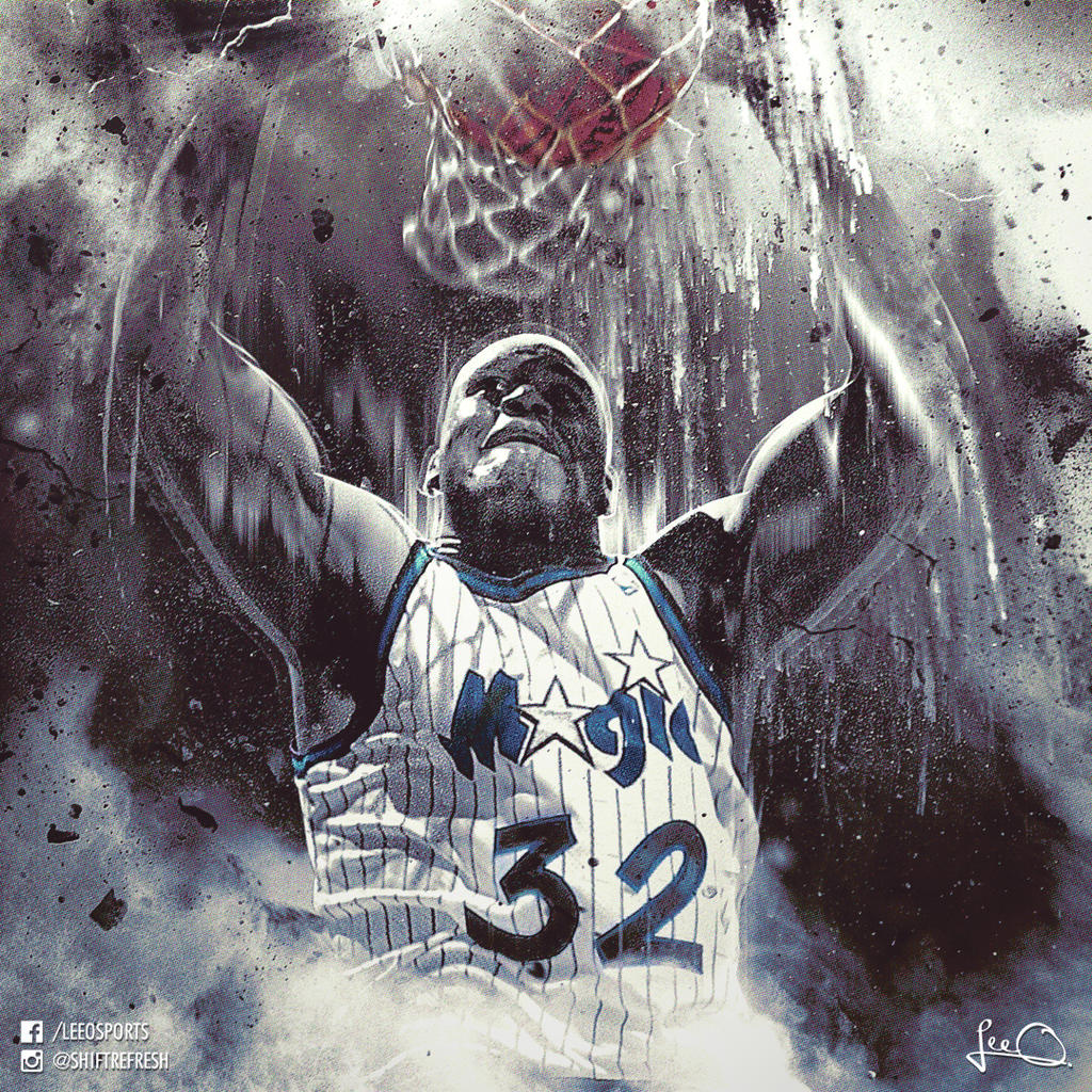 Shaquille O'Neal Orlando Magic NBA Artwork by skythlee on DeviantArt
