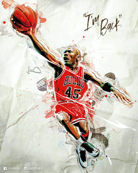Michael Jordan NBA Caricature Poster