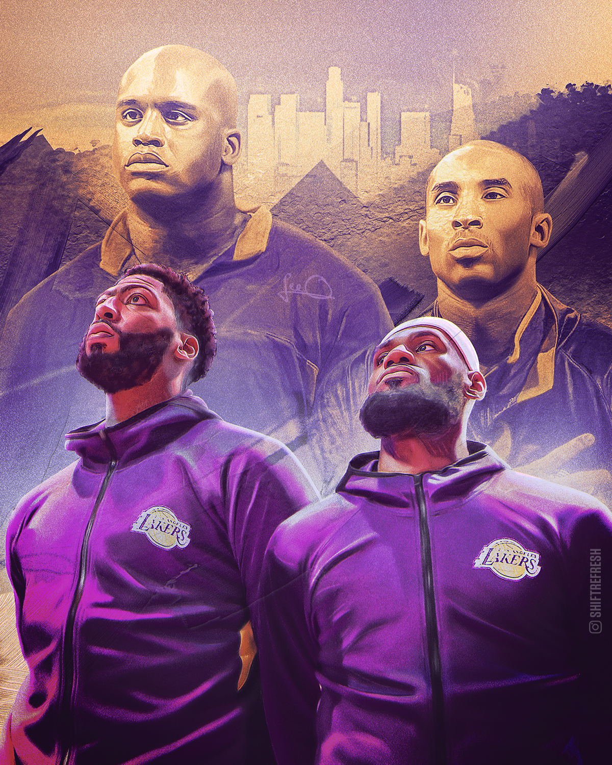 L.A Legacy - Wallpaper i made featuring Kobe and LeBron : r/lakers