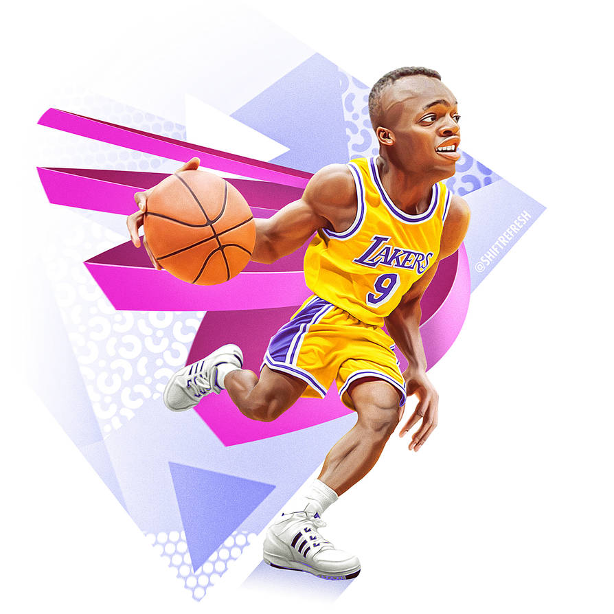 Eddie Jones Lakers NBA Art Wallpaper by skythlee on DeviantArt