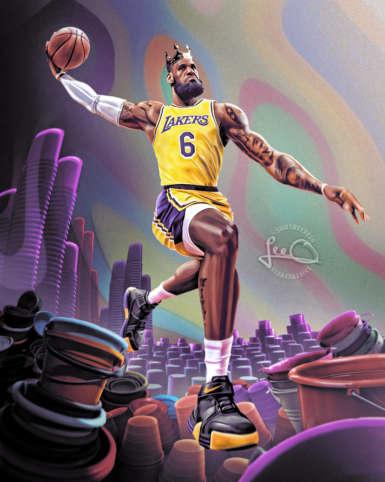 LeBron James Gets Buckets NBA Art by skythlee on DeviantArt