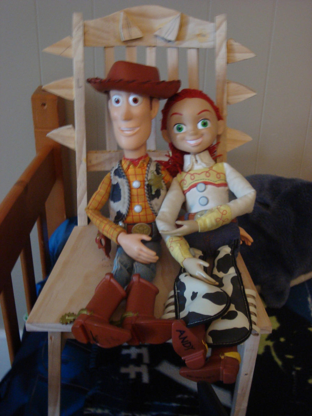 Woody and Jessie sitting