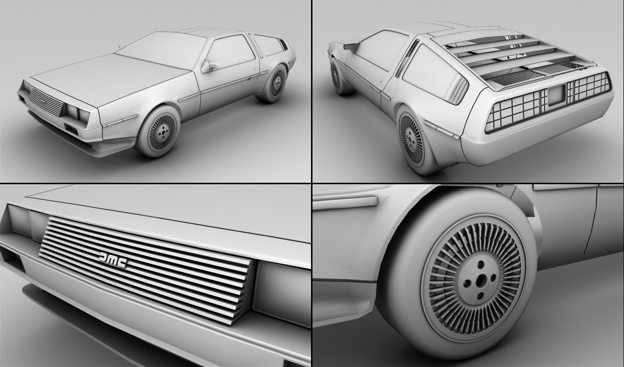 Delorean DMC 12 - outer mesh 2