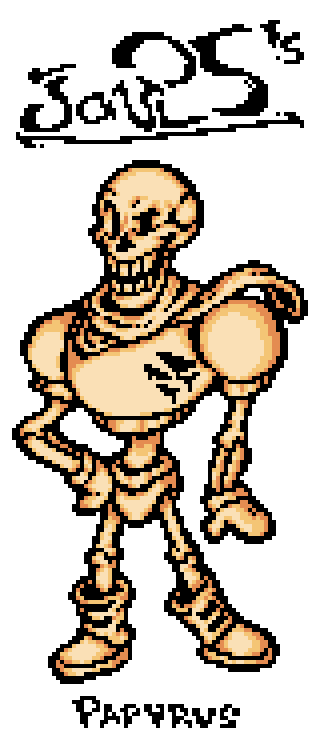 Papyrus - Battle sprite - v6 by daunderspriter on DeviantArt