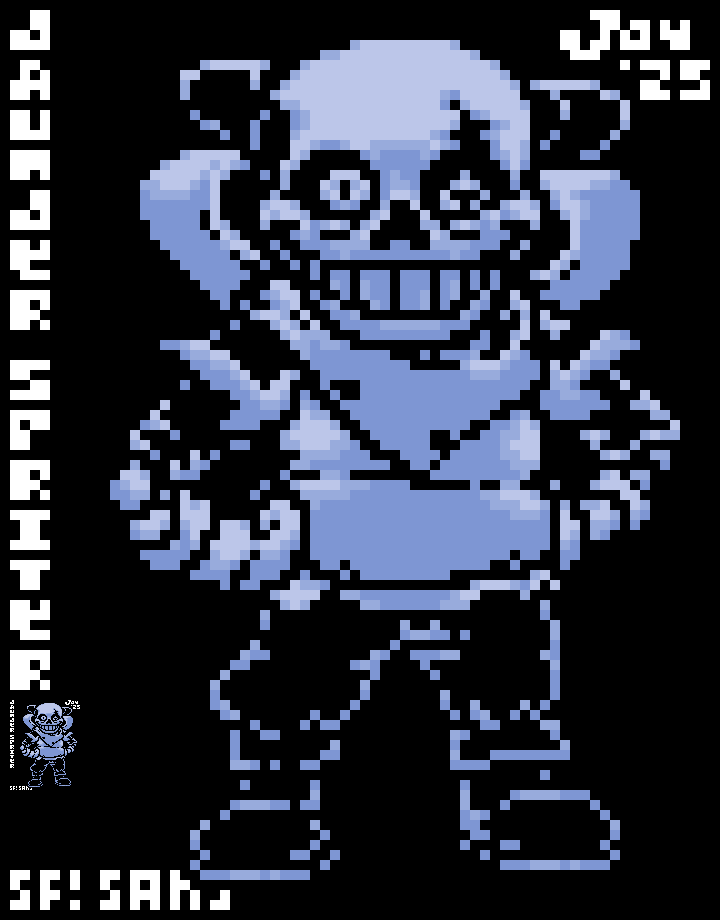 Horror! Sans - Battle Sprite - v2 by daunderspriter on DeviantArt