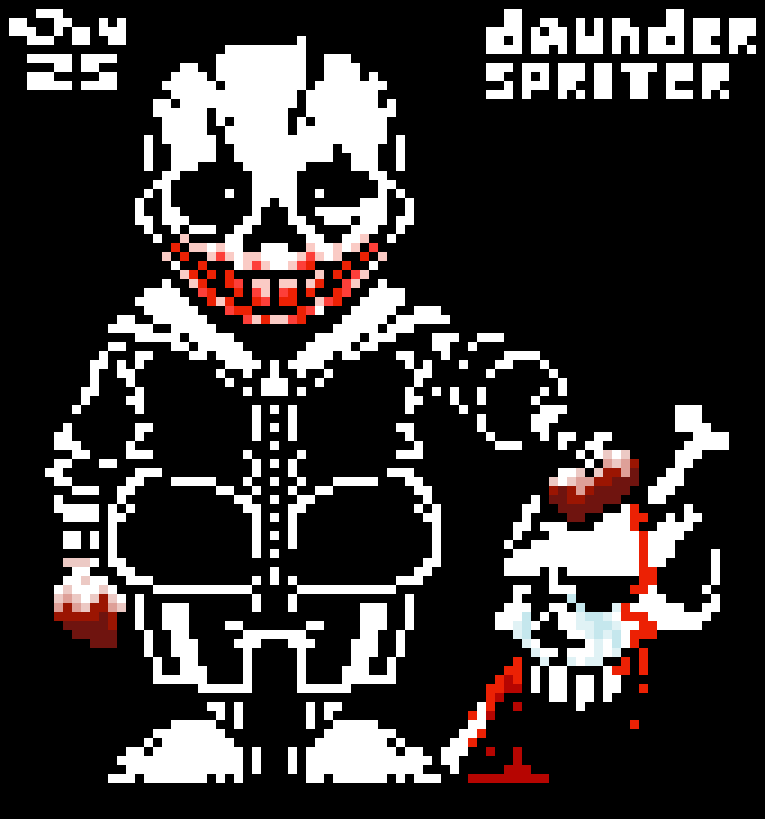 Insanity! Sans - battle Sprite - v1 by daunderspriter on DeviantArt