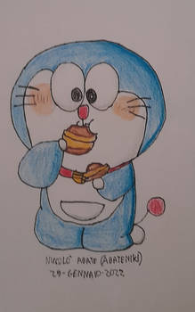 Doraemon mangia