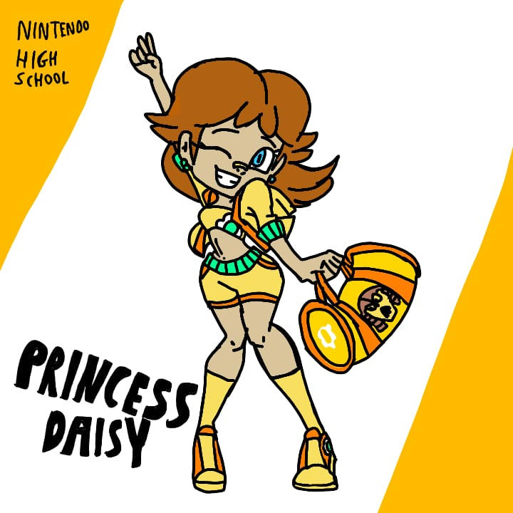 Princess Daisy Nintendo High School by SuperNicco on DeviantArt