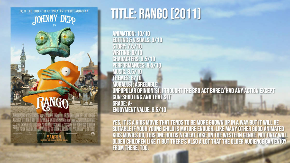 QUICK REVIEW: Rango (2011) by GentleAir on DeviantArt